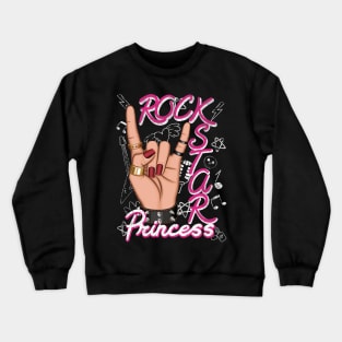 Electric Pink Rockstar Princes Crewneck Sweatshirt